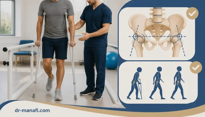محدودیت تحمل وزن و وابستگی زودهنگام به کنار گذاشتن عصا — راه رفتن با عصا و رعایت تحمل وزن پس از استئوتومی لگن